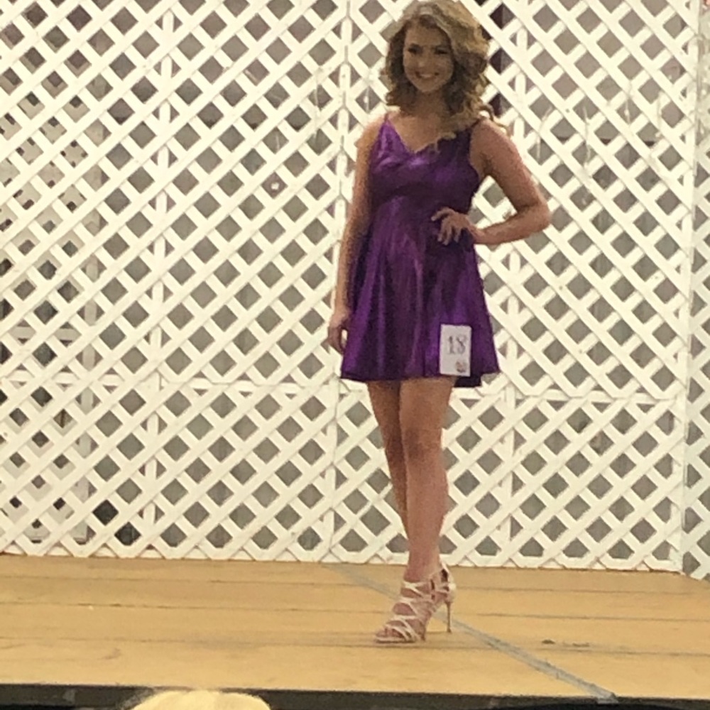 Metallic Purple Dress - Picture 3 of 4